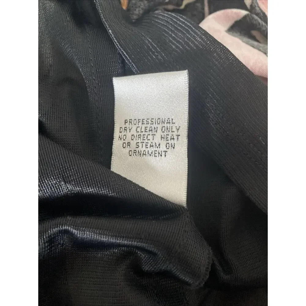 Cache Dress Sheath Cap Sleeve Floral V Neck Ruched 4 S Knee Length Stretch - Picture 6 of 8